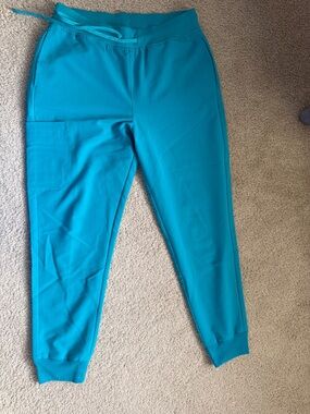 Women's Teal Drawstring Jogger Pants with Side Pocket